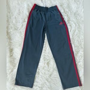 Adidas gray and red track pants size youth medium 10/12